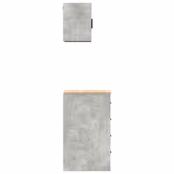 vidaXL Garage Cabinets 2 pcs Concrete Grey Engineered Wood cabinet - Additional view 6