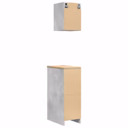 vidaXL Garage Cabinets 2 pcs Concrete Grey Engineered Wood cabinet - Additional view 7