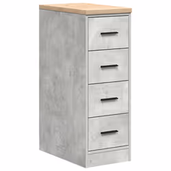 vidaXL Garage Cabinets 2 pcs Concrete Grey Engineered Wood cabinet - Additional view 8