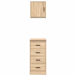 vidaXL Garage Cabinets 2 pcs Sonoma Oak Engineered Wood cabinet tool cabinet - Additional view 4