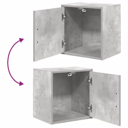 vidaXL Garage Cabinets 2 pcs Concrete Grey Engineered Wood cabinet - Additional view 10