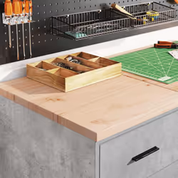 vidaXL Garage Cabinets 2 pcs Concrete Grey Engineered Wood cabinet
