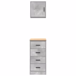 vidaXL Garage Cabinets 2 pcs Concrete Grey Engineered Wood cabinet - Additional view 4