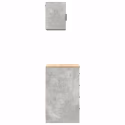 vidaXL Garage Cabinets 2 pcs Concrete Grey Engineered Wood cabinet - Additional view 6