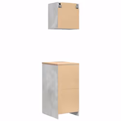 vidaXL Garage Cabinets 2 pcs Concrete Grey Engineered Wood cabinet - Additional view 7