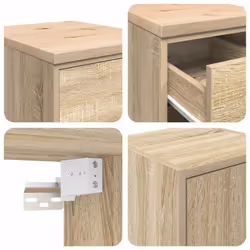 vidaXL Garage Cabinets 2 pcs Sonoma Oak Engineered Wood cabinet tool cabinet - Additional view 10