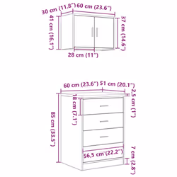 vidaXL Garage Cabinets 2 pcs Sonoma Oak Engineered Wood cabinet tool cabinet