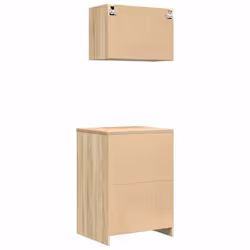 vidaXL Garage Cabinets 2 pcs Sonoma Oak Engineered Wood cabinet tool cabinet - Additional view 7