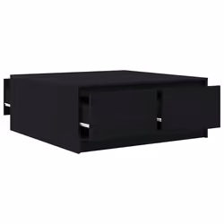 vidaXL Coffee Table with Drawers Black Oak 100x100x40 cm centre table - black oak, 100 x 100 x 40 cm - Additional view 4
