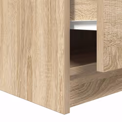 vidaXL Coffee Table with Drawers Black Oak 100x100x40 cm centre table - sonoma oak, 100 x 100 x 40 cm - Additional view 10
