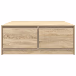 vidaXL Coffee Table with Drawers Black Oak 100x100x40 cm centre table - sonoma oak, 100 x 100 x 40 cm - Additional view 5