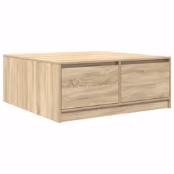 vidaXL Coffee Table with Drawers Black Oak 100x100x40 cm centre table - sonoma oak, 100 x 100 x 40 cm - Additional view 7