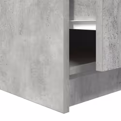 vidaXL Coffee Table with Drawers Black Oak 100x100x40 cm centre table - concrete grey, 100 x 100 x 40 cm - Additional view 10
