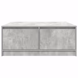 vidaXL Coffee Table with Drawers Black Oak 100x100x40 cm centre table - concrete grey, 100 x 100 x 40 cm - Additional view 5