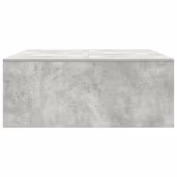 vidaXL Coffee Table with Drawers Black Oak 100x100x40 cm centre table - concrete grey, 100 x 100 x 40 cm - Additional view 6