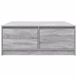 vidaXL Coffee Table with Drawers Black Oak 100x100x40 cm centre table - grey sonoma, 100 x 100 x 40 cm - Additional view 5