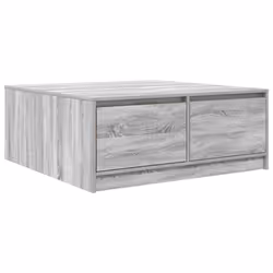 vidaXL Coffee Table with Drawers Black Oak 100x100x40 cm centre table - grey sonoma, 100 x 100 x 40 cm - Additional view 7