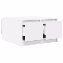 vidaXL Coffee Table with Drawers Black Oak 100x100x40 cm centre table - white, 70.5 x 70 x 40 cm - Additional view 4