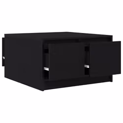 vidaXL Coffee Table with Drawers Black Oak 100x100x40 cm centre table - black oak, 70.5 x 70 x 40 cm - Additional view 4