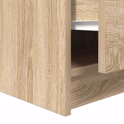 vidaXL Coffee Table with Drawers Black Oak 100x100x40 cm centre table - sonoma oak, 70.5 x 70 x 40 cm - Additional view 10