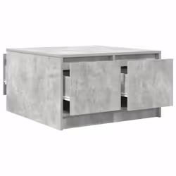 vidaXL Coffee Table with Drawers Black Oak 100x100x40 cm centre table - concrete grey, 70.5 x 70 x 40 cm - Additional view 4