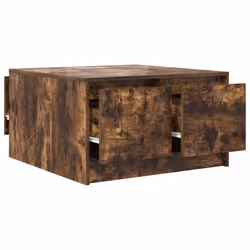 vidaXL Coffee Table with Drawers Black Oak 100x100x40 cm centre table - smoked oak, 70.5 x 70 x 40 cm - Additional view 4