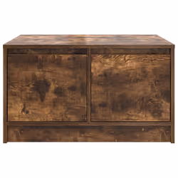 vidaXL Coffee Table with Drawers Black Oak 100x100x40 cm centre table - smoked oak, 70.5 x 70 x 40 cm - Additional view 5