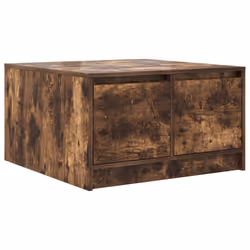vidaXL Coffee Table with Drawers Black Oak 100x100x40 cm centre table - smoked oak, 70.5 x 70 x 40 cm - Additional view 7