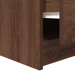vidaXL Coffee Table with Drawers Black Oak 100x100x40 cm centre table - brown oak, 70.5 x 70 x 40 cm - Additional view 10