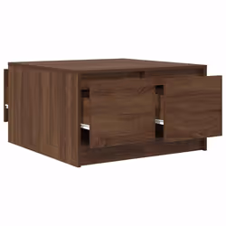 vidaXL Coffee Table with Drawers Black Oak 100x100x40 cm centre table - brown oak, 70.5 x 70 x 40 cm - Additional view 4