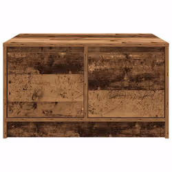 vidaXL Coffee Table with Drawers Black Oak 100x100x40 cm centre table - old wood, 70.5 x 70 x 40 cm - Additional view 5