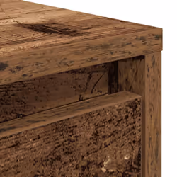 vidaXL Coffee Table with Drawers Black Oak 100x100x40 cm centre table - old wood, 70.5 x 70 x 40 cm - Additional view 9