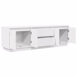 vidaXL TV Cabinet with LED Lights Old Wood 193.5x41x50 cm TV stand - white, 160.5 cm - Additional view 5