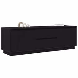vidaXL TV Cabinet with LED Lights Old Wood 193.5x41x50 cm TV stand - black oak, 160.5 cm - Additional view 4