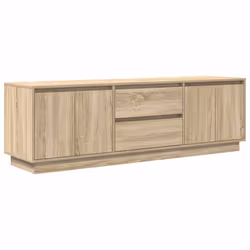 vidaXL TV Cabinet with LED Lights Old Wood 193.5x41x50 cm TV stand - sonoma oak, 160.5 cm - Additional view 2