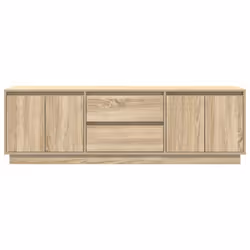 vidaXL TV Cabinet with LED Lights Old Wood 193.5x41x50 cm TV stand - sonoma oak, 160.5 cm - Additional view 6