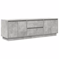 vidaXL TV Cabinet with LED Lights Old Wood 193.5x41x50 cm TV stand - concrete grey, 160.5 cm - Additional view 2