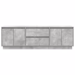 vidaXL TV Cabinet with LED Lights Old Wood 193.5x41x50 cm TV stand - concrete grey, 160.5 cm - Additional view 6