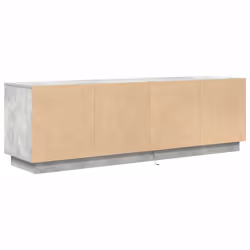 vidaXL TV Cabinet with LED Lights Old Wood 193.5x41x50 cm TV stand - concrete grey, 160.5 cm - Additional view 8