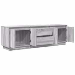 vidaXL TV Cabinet with LED Lights Old Wood 193.5x41x50 cm TV stand - grey sonoma, 160.5 cm - Additional view 5