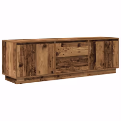 vidaXL TV Cabinet with LED Lights Old Wood 193.5x41x50 cm TV stand - old wood, 160.5 cm - Additional view 2