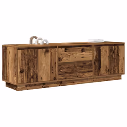 vidaXL TV Cabinet with LED Lights Old Wood 193.5x41x50 cm TV stand - old wood, 160.5 cm - Additional view 4