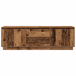 vidaXL TV Cabinet with LED Lights Old Wood 193.5x41x50 cm TV stand - old wood, 160.5 cm - Additional view 6