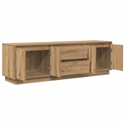 vidaXL TV Cabinet with LED Lights Old Wood 193.5x41x50 cm TV stand - artisan oak, 160.5 cm - Additional view 5