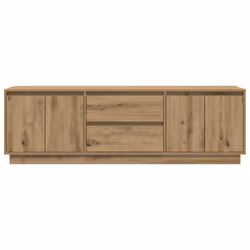 vidaXL TV Cabinet with LED Lights Old Wood 193.5x41x50 cm TV stand - artisan oak, 160.5 cm - Additional view 6