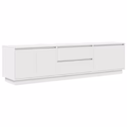 vidaXL TV Cabinet with LED Lights Old Wood 193.5x41x50 cm TV stand - white, 193.5 cm - Additional view 2