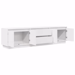vidaXL TV Cabinet with LED Lights Old Wood 193.5x41x50 cm TV stand - white, 193.5 cm - Additional view 5