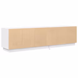 vidaXL TV Cabinet with LED Lights Old Wood 193.5x41x50 cm TV stand - white, 193.5 cm - Additional view 8
