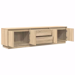 vidaXL TV Cabinet with LED Lights Old Wood 193.5x41x50 cm TV stand - sonoma oak, 193.5 cm - Additional view 5