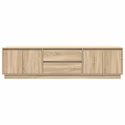 vidaXL TV Cabinet with LED Lights Old Wood 193.5x41x50 cm TV stand - sonoma oak, 193.5 cm - Additional view 6
